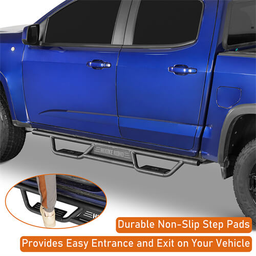 Road Trip Nerf Side Step Bars For 2015-2024 Chevy Colorado Crew Cab & GMC Canyon Crew Cab - LandShaker-lsg9103-5