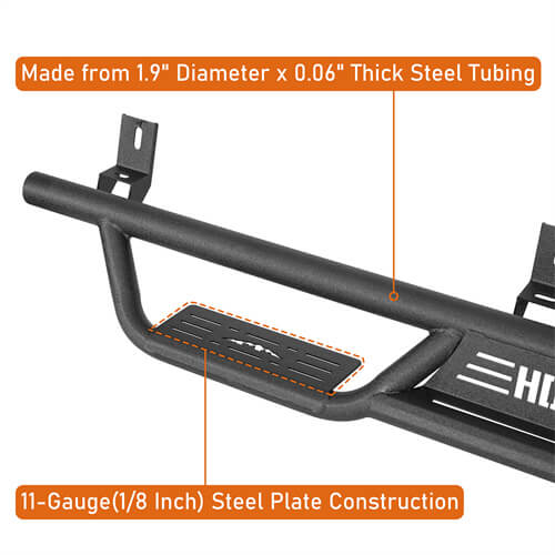 Road Trip Nerf Side Step Bars For 2015-2024 Chevy Colorado Crew Cab & GMC Canyon Crew Cab - LandShaker-lsg9103-7
