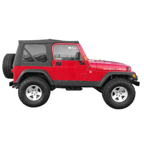 Jeep TJ Textured Steel Rock Slider Rock Guard Body Armor for 1997-2006 Jeep Wrangler TJ - LandShaker 4x4 ls1021 2