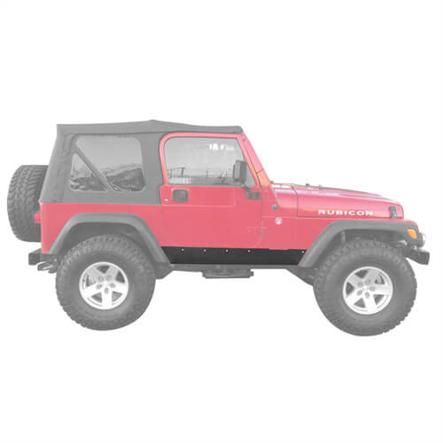 Jeep TJ Textured Steel Rock Slider Rock Guard Body Armor for 1997-2006 Jeep Wrangler TJ - LandShaker 4x4 ls1021 7