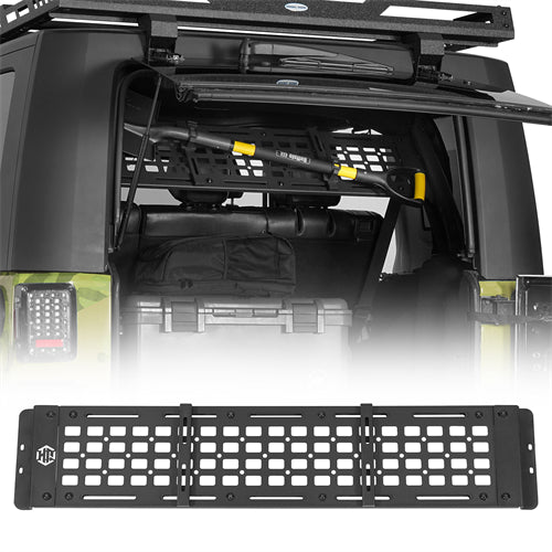 Trunk MOLLE Panel Utility Rack For 2007-2018 Jeep Wrangler JK 4-Door Hardtop - Landshaker4x4