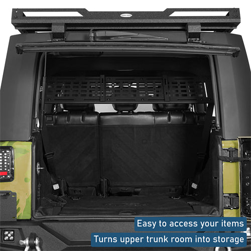 Trunk MOLLE Panel Utility Rack For 2007-2018 Jeep Wrangler JK 4-Door Hardtop - Landshaker4x4