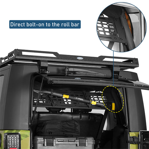 Trunk MOLLE Panel Utility Rack For 2007-2018 Jeep Wrangler JK 4-Door Hardtop - Landshaker4x4