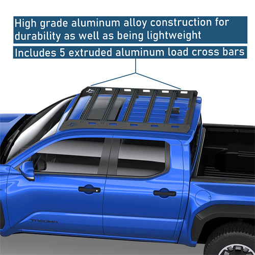 Versatile Roof Rack For 2024-2025 with Toyota Tacoma Double Cab - Landshaker4x4