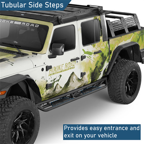 Running Boards Side Steps Nerf Bars(20-25 Jeep Gladiator JT)-LandShaker