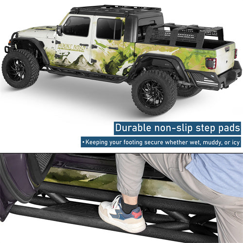 Running Boards Side Steps Nerf Bars(20-25 Jeep Gladiator JT)-LandShaker
