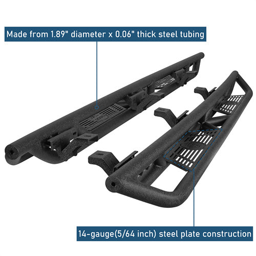 Running Boards Side Steps Nerf Bars(20-25 Jeep Gladiator JT)-LandShaker