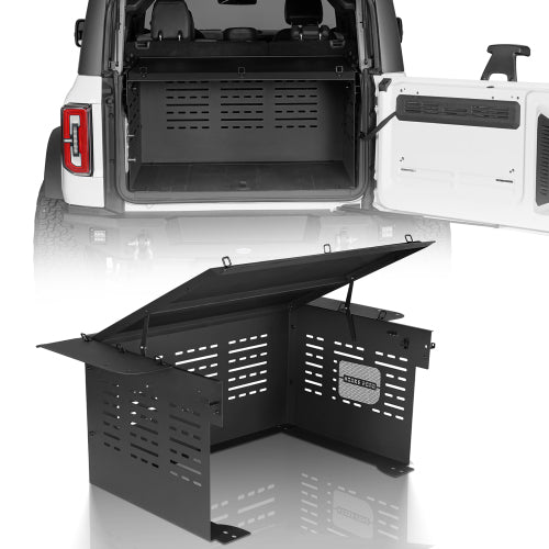 LandShaker Security Deck Enclosure Luggage Storage for 2021-2023 Ford Bronco 4-Door, Excluding Ford Bronco Sport model) lsg8925s 1