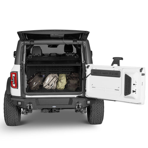 LandShaker Security Deck Enclosure Luggage Storage for 2021-2023 Ford Bronco 4-Door, Excluding Ford Bronco Sport model) lsg8925s 4