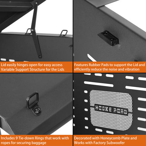 LandShaker Security Deck Enclosure Luggage Storage for 2021-2023 Ford Bronco 4-Door, Excluding Ford Bronco Sport model) lsg8925s 9