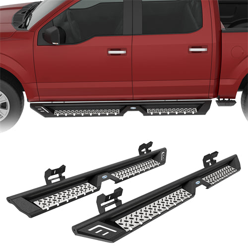 Nerf Side Step Bars For 2009-2014 Ford F-150 SuperCrew - Landshaker4x4