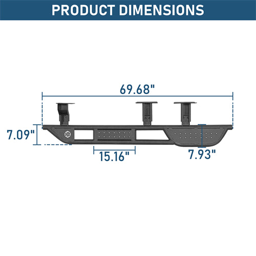 Nerf Side Step Bars For 2010-2023 Lexus GX460 - Landshaker4x4