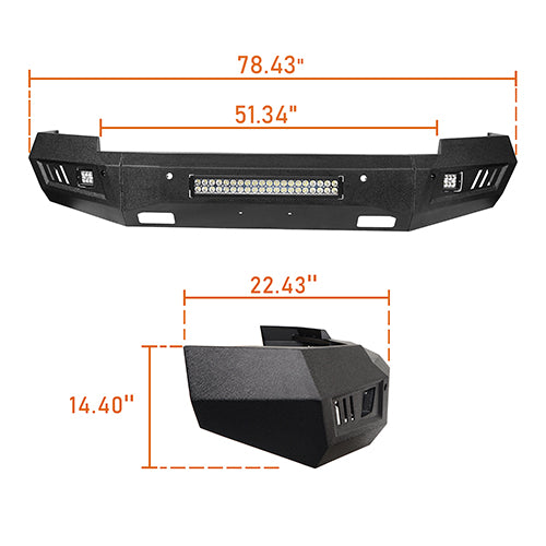 Chevrolet Silverado Front & Rear Bumper for Chevy Silverado 1500 - LandShaker 4x4 LSG.9022+9025 20