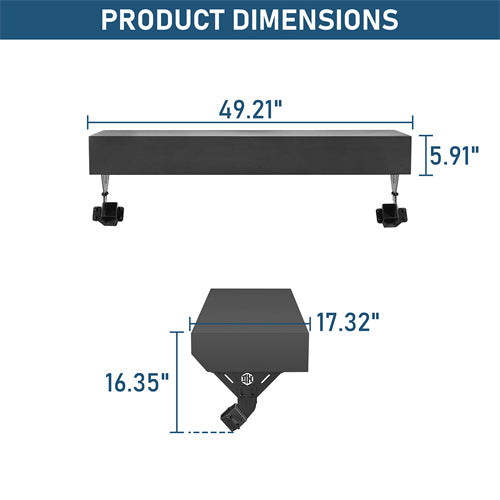 Trunk Upper Locking Storage Box For 2018-2026 Jeep Wrangler JL 4-Door Hardtop - Landshaker4x4