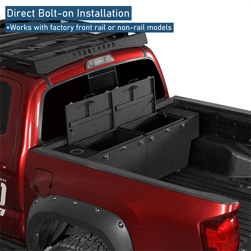 Truck Tool Box Lockable Storage Box Set For 2005-2023 Toyota Tacoma / 2015-2022 Chevy Colorado / GMC Canyon 5'2" Bed - Landshaker4x4