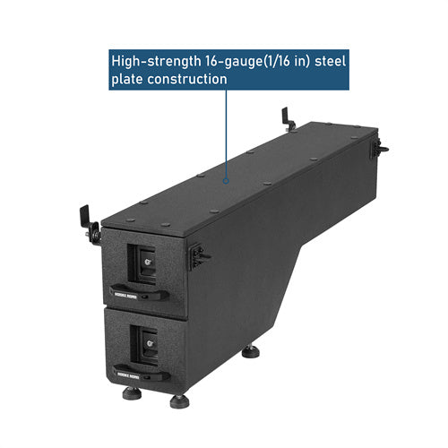 Wheel Well Storage Drawer System Truck Side Box For 2015-2022 Chevy Colorado GMC Canyon 5'2" Bed - LandShaker