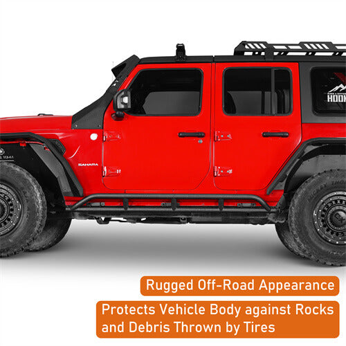 Tube Slider Rocker Guards For 2018-2024 Jeep Wrangler JL 4-Door - LandShaker-lsg3079-6