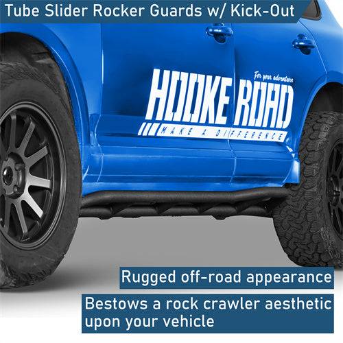 Tube Slider Rocker Guards w/ Kick-Out For 2003-2010 Porsche Cayenne 955/957 - Landshaker4x4