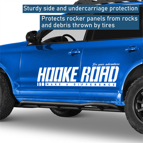 Tube Slider Rocker Guards w/ Kick-Out For 2003-2010 Porsche Cayenne 955/957 - Landshaker4x4