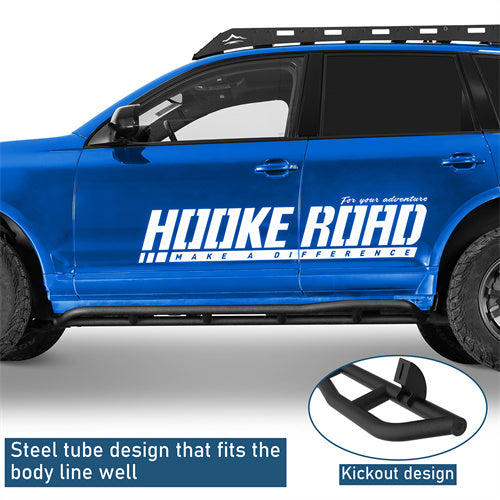 Tube Slider Rocker Guards w/ Kick-Out For 2003-2010 Porsche Cayenne 955/957 - Landshaker4x4