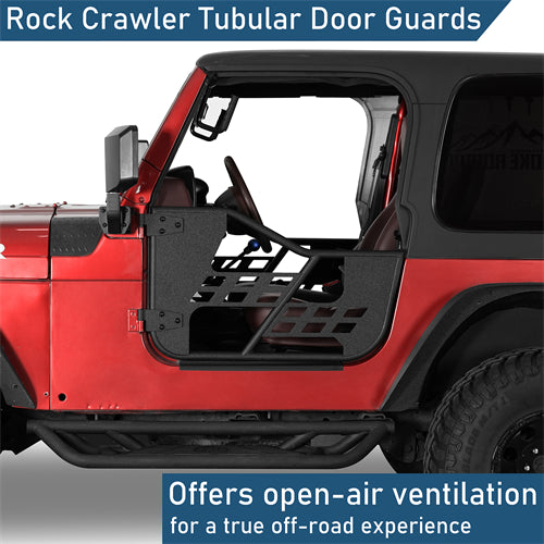 Rock Crawler Tubular Door Guards For 1997-2006 Jeep Wrangler TJ - Landshaker4x4