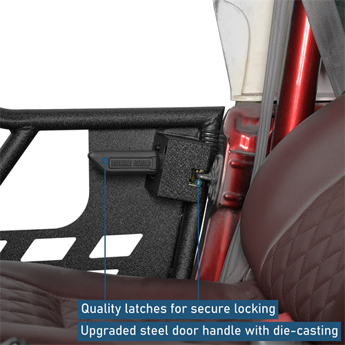 Rock Crawler Tubular Door Guards For 1997-2006 Jeep Wrangler TJ - Landshaker4x4