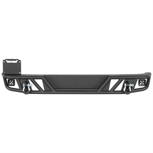 Tubular Rear Bumper w/LED Spotlights For 2007-2018 Jeep Wrangler JK - Landshaker4x4