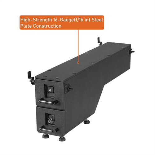 Wheel Well Storage Drawer System Truck Side Box For 2015-2022 Chevy Colorado GMC Canyon 5'2" Bed - LandShaker