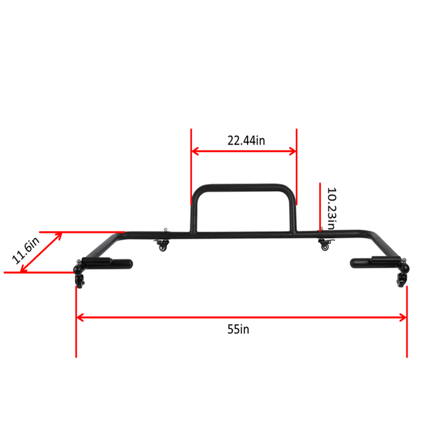 Hard Top Carrier Storage Cart Rack Black Sliding(87-25 Jeep Wrangler JK YJ TJ JL)-LandShaker