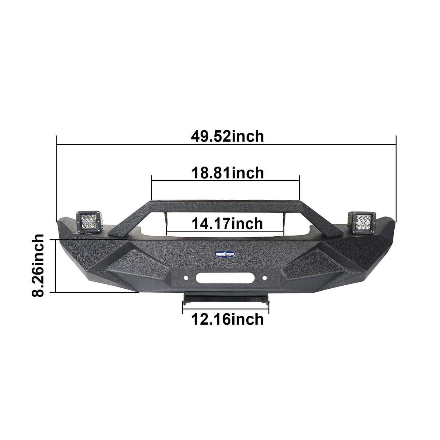 Blade Master Front Bumper w/Winch Plate(07-18 Jeep Wrangler JK)-LandShaker