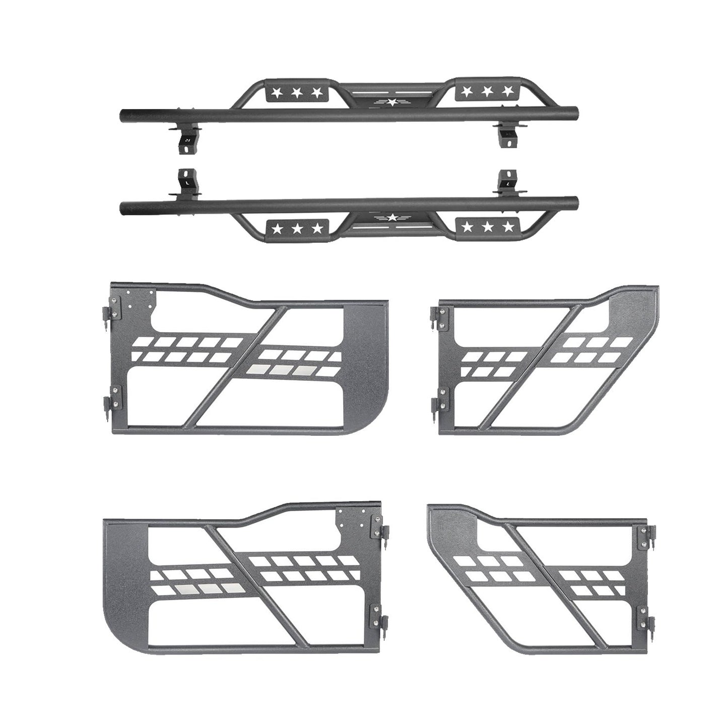 4 Door Tubular Door & Side Steps(18-25 Jeep Wrangler JL)-LandShaker