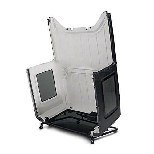 Hard Top Carrier Storage Cart Rack Black Sliding(87-25 Jeep Wrangler JK YJ TJ JL)-LandShaker