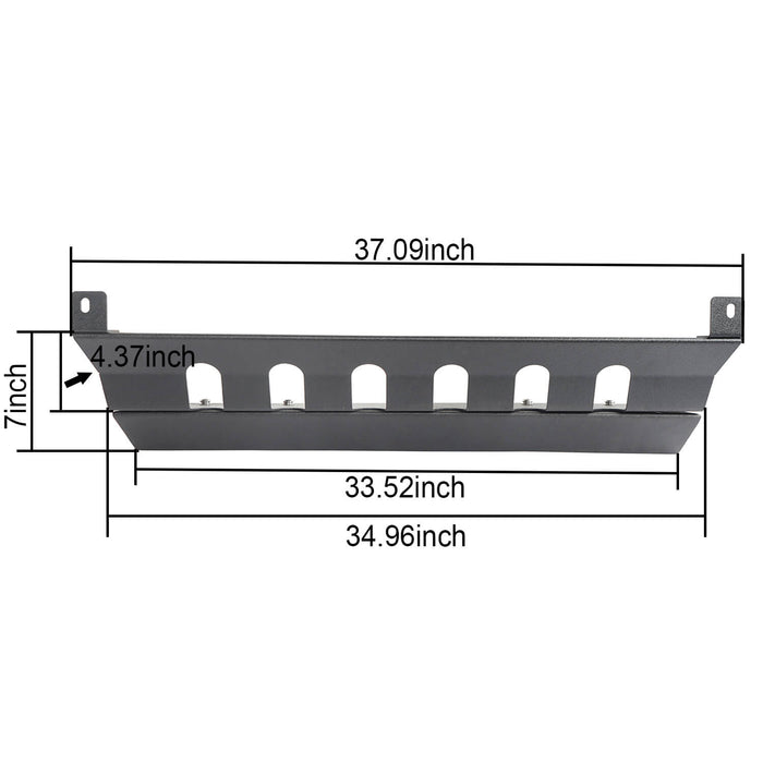 Black Steel Front Skid Plate(07-18 Jeep Wrangler JK)-LandShaker