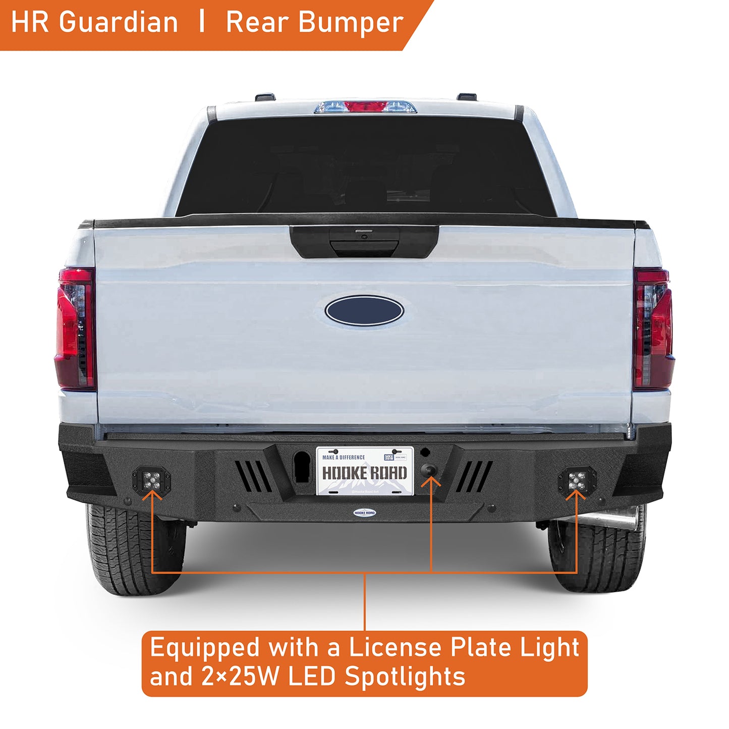 Aftermarket Guardian I Rear Bumper For 2021-2025 Ford F-150(Excluding Raptor & Tremor) - LandShaker