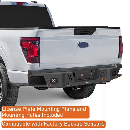 Aftermarket Guardian I Rear Bumper For 2021-2025 Ford F-150(Excluding Raptor & Tremor) - LandShaker