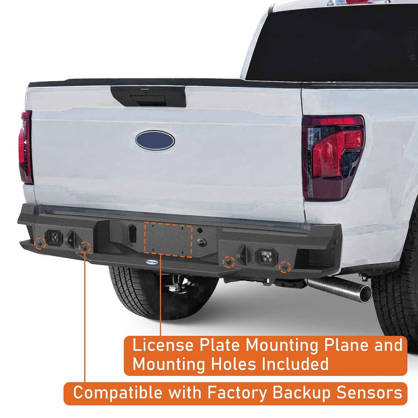 Aftermarket Rear Bumper For 2021-2025 Ford F-150(Excluding Raptor & Tremor)