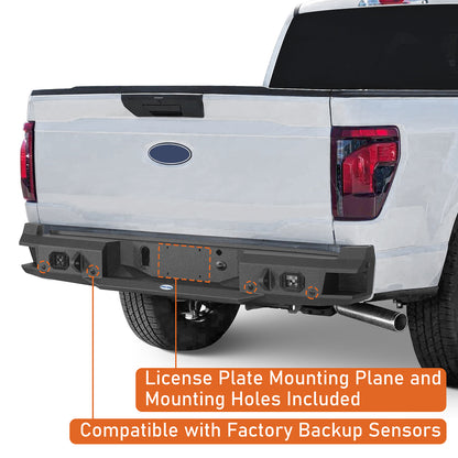 Aftermarket Rear Bumper For 2021-2025 Ford F-150(Excluding Raptor & Tremor)