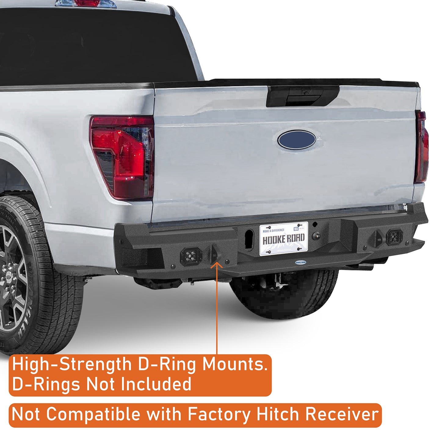 Aftermarket Rear Bumper For 2021-2025 Ford F-150(Excluding Raptor & Tremor)