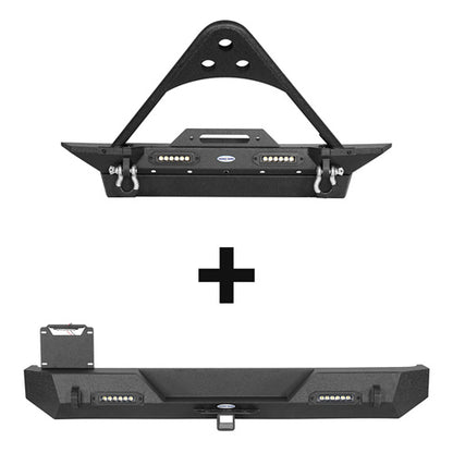 Stinger Stubby Front Bumper & Rear Bumper Combo(97-06 Jeep Wrangler TJ YJ)-LandShaker