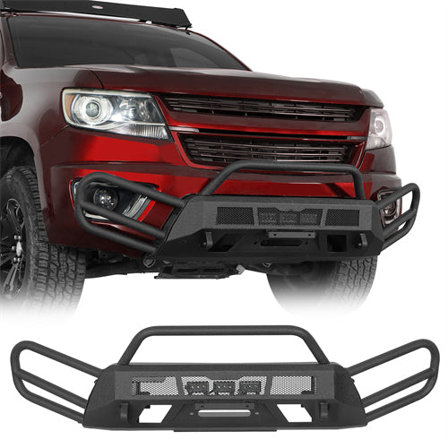Blink Stubby Front Bumper For 2015-2020 Chevy Colorado (Excluding ZR2 Models) - Landshaker4x4