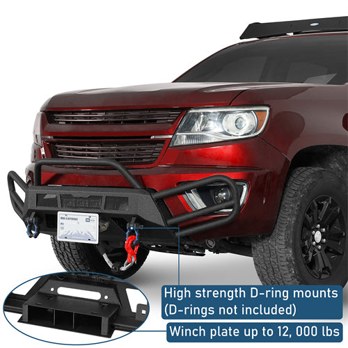 Blink Stubby Front Bumper For 2015-2020 Chevy Colorado (Excluding ZR2 Models) - Landshaker4x4