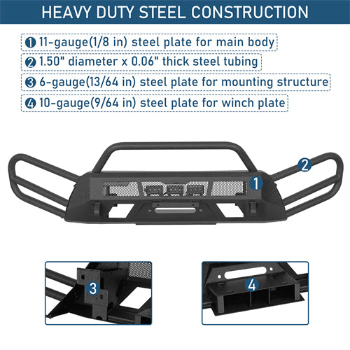 Blink Stubby Front Bumper For 2015-2020 Chevy Colorado (Excluding ZR2 Models) - Landshaker4x4