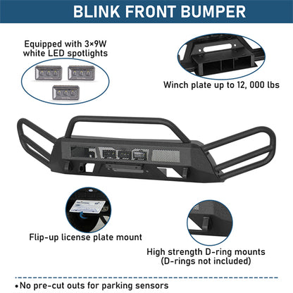 Blink Stubby Front Bumper For 2015-2020 Chevy Colorado (Excluding ZR2 Models) - Landshaker4x4