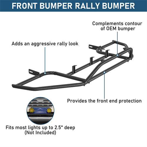 Front Bumper Rally Tubular Bumper For 2015-2019 Subaru Outback - Landshaker4x4