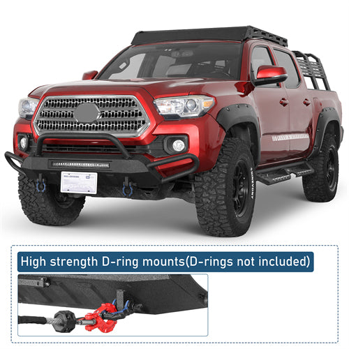 Blink Stubby Front Bumper w/ Side Tube Guard For 2016-2023 Toyota Tacoma - Landshaker4x4