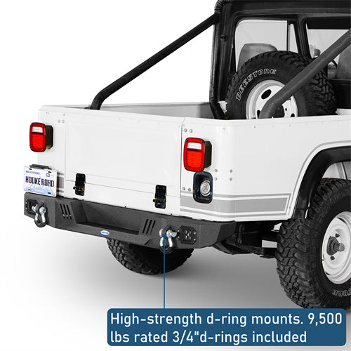 Aftermarket Rear Bumper w/ LED Lights For 1976-1986 Jeep CJ-5 CJ-7 CJ-8 Scrambler - LandShaker4x4