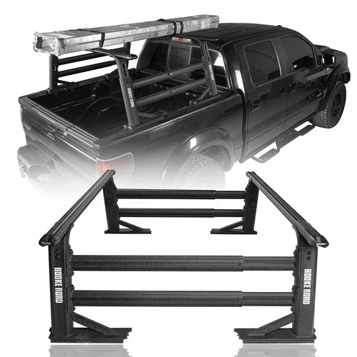 Adjustable Height Truck Bed Rack Aluminum Ladder Rack Compatible with ...