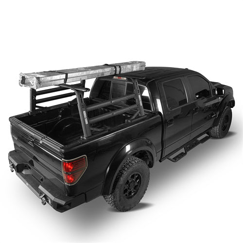 Adjustable Height Truck Bed Rack Aluminum Ladder Rack Compatible with Most Commom Truck - LandShaker4x4