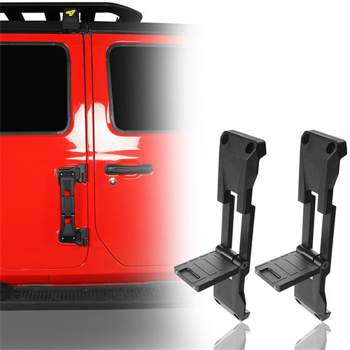 Aluminum Door Hinge Steps Pack of 2 For 2007-2022 Jeep Wrangler JK & JL - LandShaker4x4