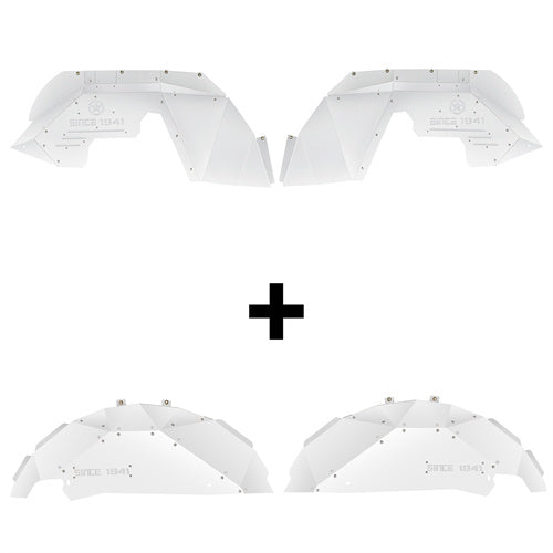 Aluminum Front & Rear Inner Fender Liners For 2007-2018 Jeep Wrangler JK - LandShaker4x4